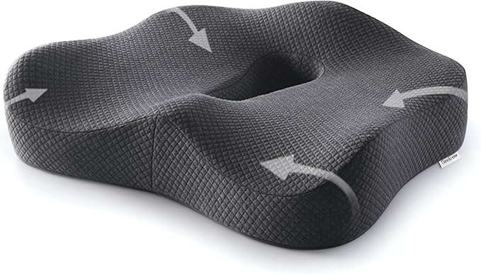 seeknow Ultimate Comfort Memory Foam Donut Cushion for Women/Men Donut Cushions for Sitting Postpartum Pillow Doughnut Pillow for Extra Large Size for Office Chair, Car, and Home Seating