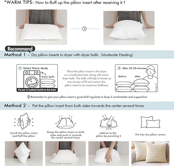 MIULEE Pack of 2 22x22 Pillow Inserts-Decorative Shredded Memory Foam Cooling Throw Pillows-Adjustable Premium Lumbar Wedding Pillow Stuffer Form for Couch Bed Cushion