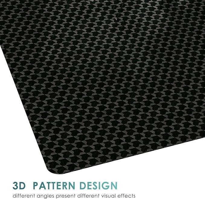Vicwe Office Chair Mat for Hard Floor, 60"x46" Anti-Slip PVC Computer Chair Mats for Gaming, Easy Glide for Chairs, Multi-Purpose Floor Protector Desk Chair Mat for Home Office