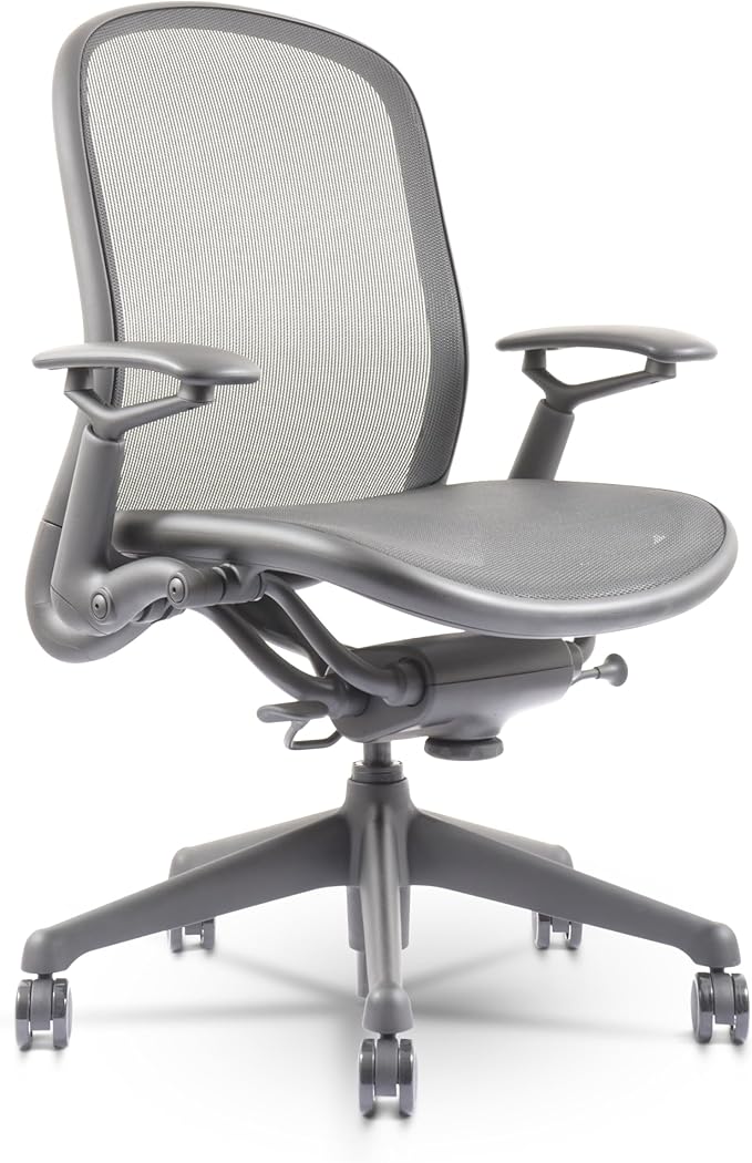 Knoll Chadwick Task Chair - Adjustable Height Upholstered Waterfall Edge Seat, Lumbar Support Backrest, Steel Base, Repackaged Ergonomic Office Chairs, Comfortable Seating Solution