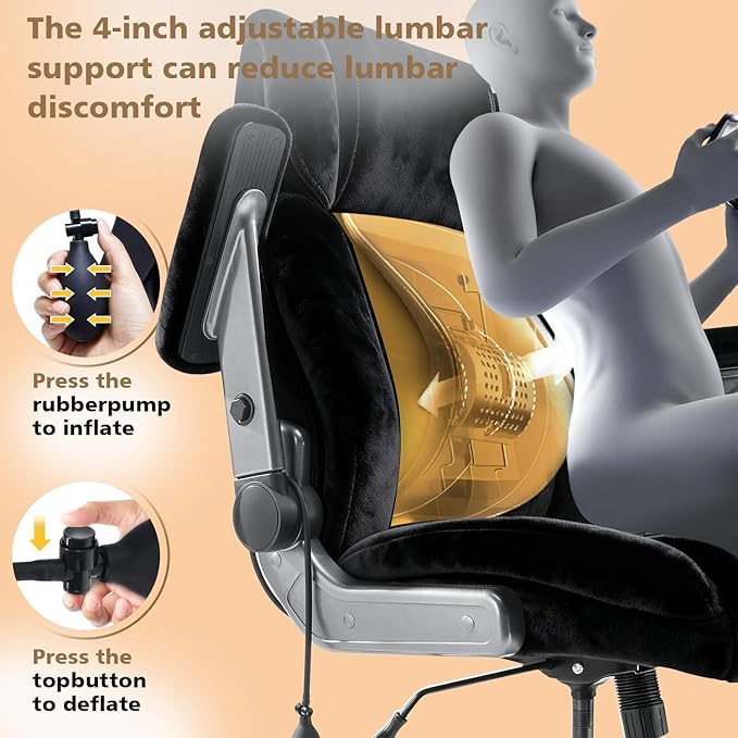 Fabric Big and Tall Office Chair 600LBS Capacity with 5D Flip Arms,Heavy Duty Cloth Computer Chair,Plus Size High Back Desk Chair with Wide Pocket Spring Seat