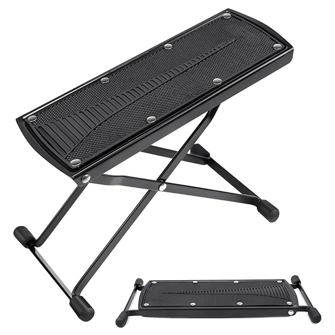 Subay Pedicure Foot Rest, 6 Heights Adjustable Foot Stand for Pedicure, Foldable Non-Slip Pedicure Stand for Easy At Home Pedicures, No More Bending or Stretching Pedicure Stool Tool for Home Foot Spa