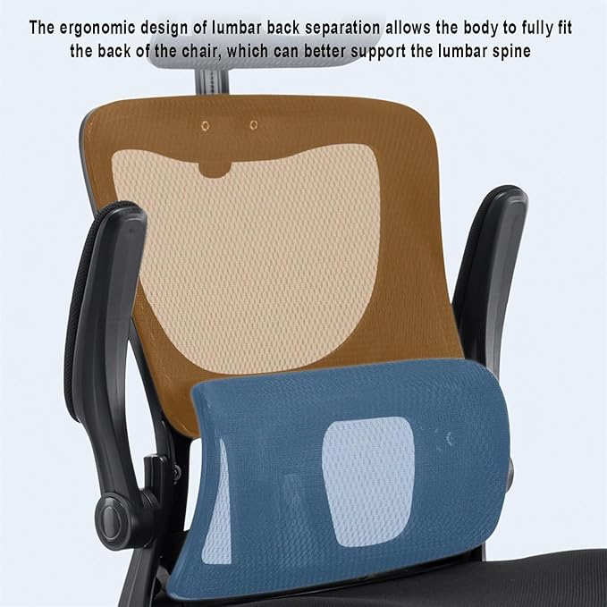 Mesh Computer Chair, Home Office Desk Chair, High Back Swivel Task Chair with Lumbar Support, Adjustable Height, Armrest,Headrest(Black)