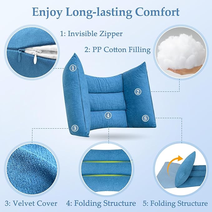 Lateral Support for Wheelchair Back Support Cushion for Pressure Relief Folding Pads Improving Better Posture Sitting Assist Wedge for Elderly Disabled Stroke Patients in Recliner Wheelchair