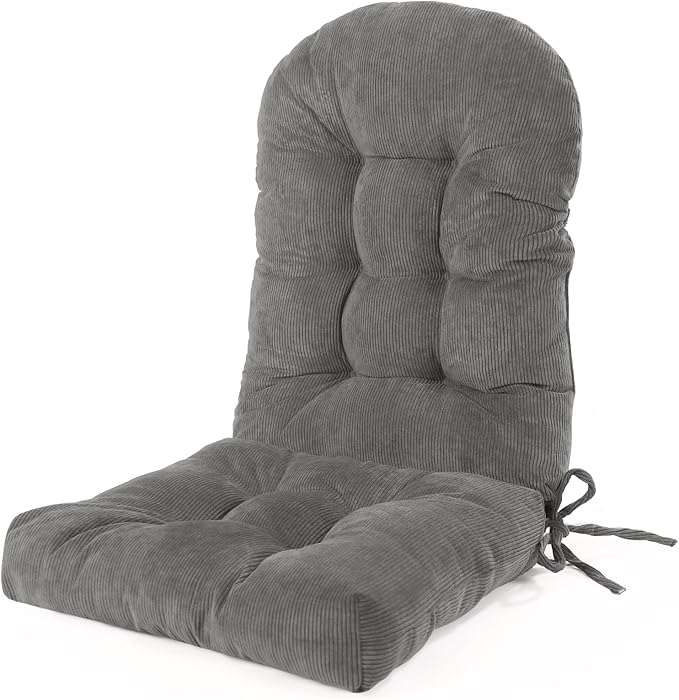 Rocking Chair Cushions Set - Non-Slip Adirondack Chair Cushions with Ties Indoor/Outdoor Rocking Chair Pad for Living Room, Bedroom, Balcony, Office