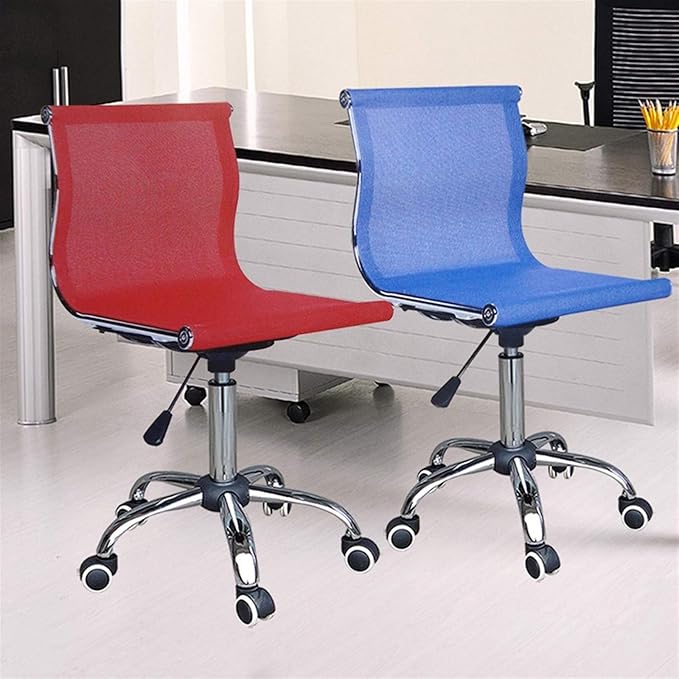 Mlaea Breathable Mesh Chair, Executive Computer Desk Chair with Adjustable Height and Rolling Wheels, Ergonomic Desk Chair, 40 * 40 * 45-55CM(Color:Black)