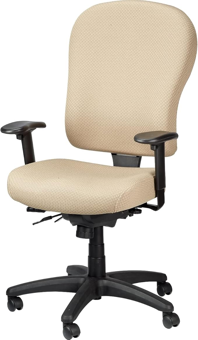 Tempur-Pedic Ergonomic Mid-Back Fabric Task Chair, Adjustable Arms, Beige