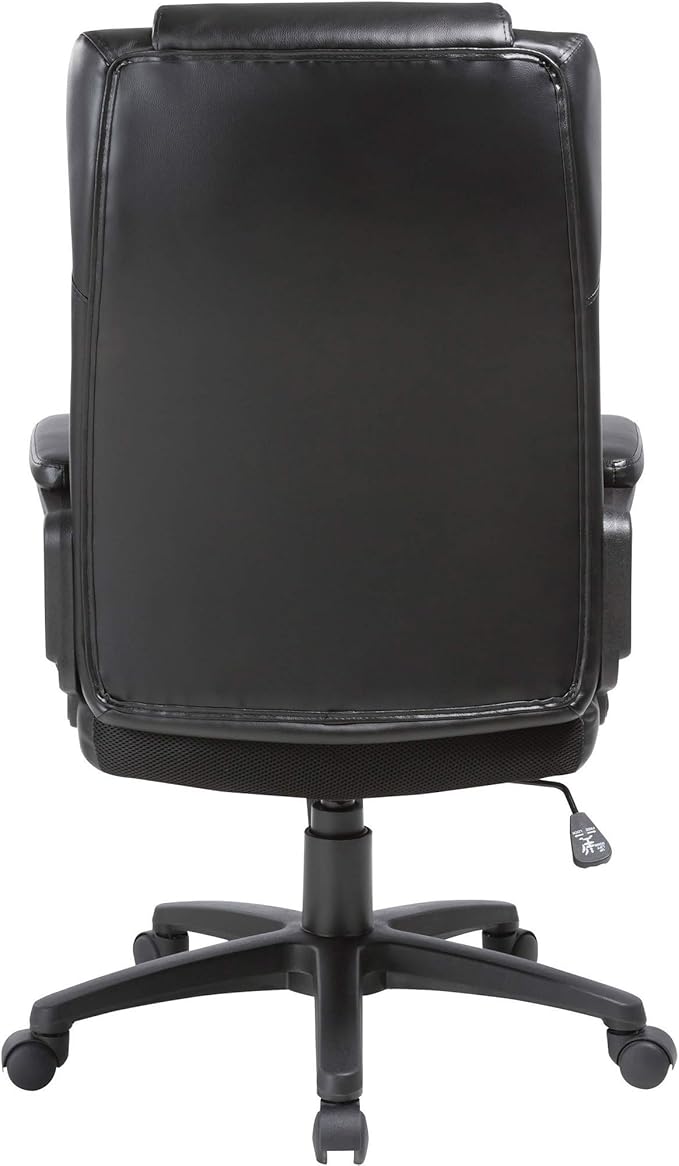 Lorell Soho High-Back Black Leather Executive Chair