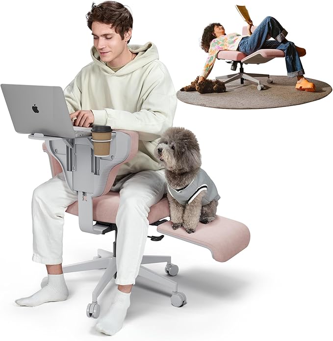 Newtral Criss Cross Chair- Multi-Position Cross Legged Office Chair with Wheels & Amrests