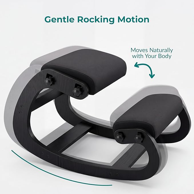 NYPOT Ergonomic Kneeling Chair with Adjustable Seats - Knee Chair for Posture Correction & Kneel Rocking Stool for Desk - Back Pain Relief for Home and Office, Supports 250 pounds - 5 Years Warranty