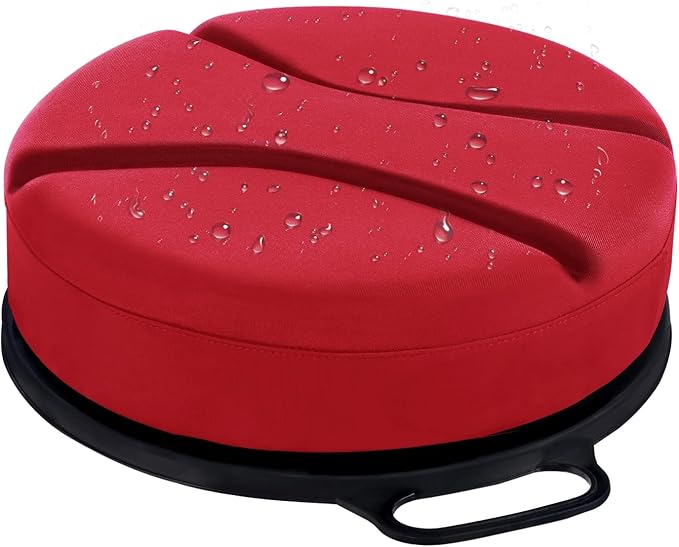 5 Gallon Bucket Seat with 3" Thick Seat Foam Cushion, 360°Swivel Bucket Lid Seat, Waterproof & Silent Bucket Seats for Dove Duck Hunting, Ice Fishing, Baseball, Camping