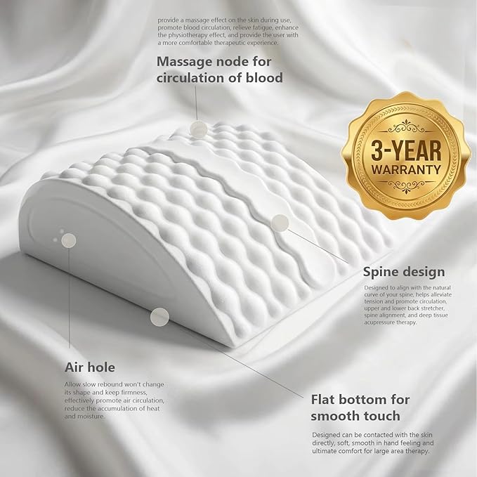 Hot & Cold Therapy FSA Pillow for Sciatica Pain Relief, Ice Massage & Heating Stretching - Lumbar Support Pillow for Back Hip Leg & Knee, Gentle & Even, Long-Lasting & Deep Penetrating