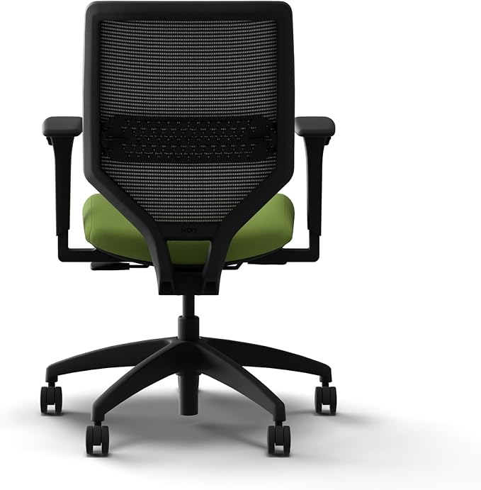 HON Solve Office Chair, Ergonomic Office Chair Mesh Back Support, Adjustable Lumbar Support, Height Adjustable Arms, Black Frame, Pear