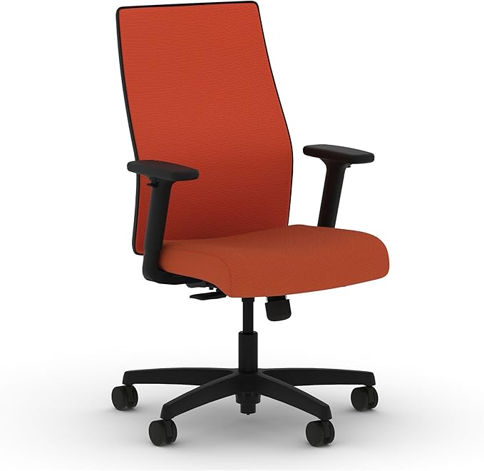 HON Ignition 2.0 Mid Back Task Chair, Spectrum Mesh, Standard Synchro-Tilt Control, Office Chair with Lumbar Support, Height and Width Adjustable Arms, Black Frame, Salamander