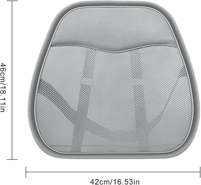 Erice Back Support Pillow, Breathable Ice Silk Lumbar Support Pillow, Back Pillow for Chair, Car Back Cushion for Driving, Lumbar Support for Car, Back Support for Chair (A), 46SD4F89SD