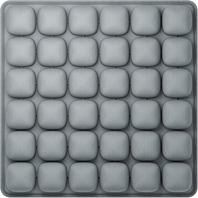 Sondor Travel Cushion, Comfortable 3D Inflatable Seat Cushion for Hemorrhoid and Tailbone Pain Relief, Optimal Support for Long Sitting in Car, Air Travel, Office Chairs Etc (36-Grey Point Cushion)