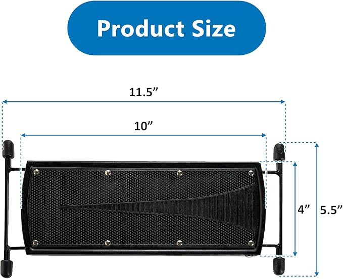 Elsjoy Set of 3 Guitar Foot Stool, 7 Position Folding Guitar Foot Rest with Adjustable Height, Metal Guitar Foot Pedal Stand for Guitar Player