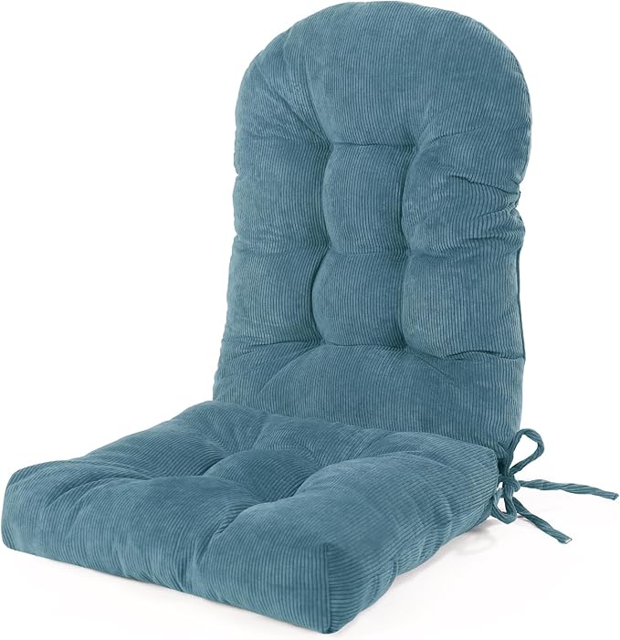 Rocking Chair Cushions Set - Non-Slip Adirondack Chair Cushions with Ties Indoor/Outdoor Rocking Chair Pad for Living Room, Bedroom, Balcony, Office