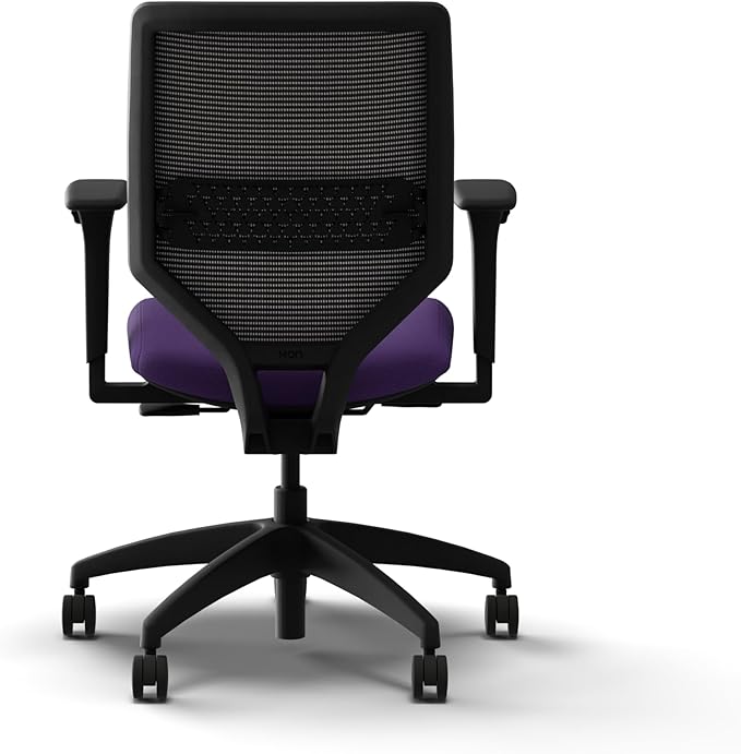 HON Solve Office Chair, Ergonomic Office Chair Mesh Back Support, Adjustable Lumbar Support, Height Adjustable Arms, Black Frame, Iris
