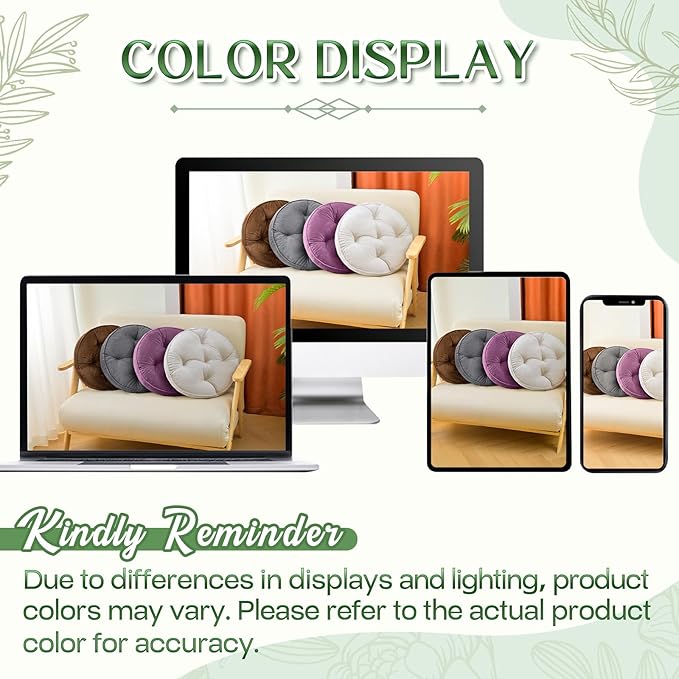 1 MIDDLE ONE Floor Pillow Set of 2, Memory Foam Meditation Cushion, Floor Cushions for Adults Sitting, Large Round Seat Cushions for Yoga, Living Room, 20x20 Inch (Round | Pearly Purple)