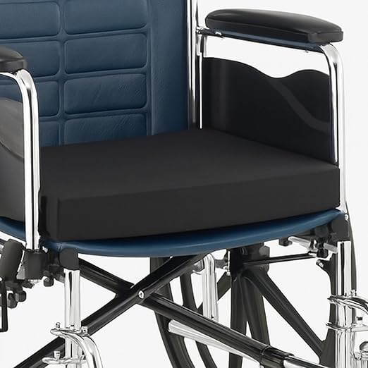 Secure Safety Solutions Wheelchair Gel Cushion with Safety Attachment Strap, 18x16x3 Inch - Gel & Foam Orthopedic Chair Pad - Decubitus Ulcer & Sciatica Pain Pressure Relief & Comfort for Seniors
