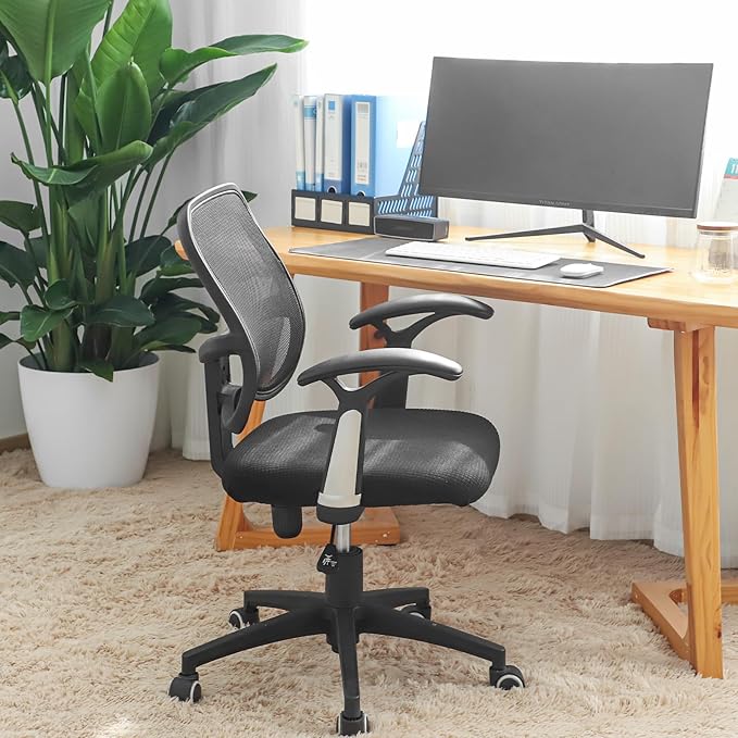 FORCHEER Office Chair Seat Covers Waterproof 20x20 Black Strechable Desk Chair Seat Cover 1 Piece Washable
