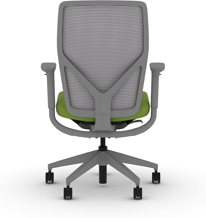 HON Flexion Mesh Office Chair, Height Adjustable Arms, Conference Room Chairs with Lumbar Support, Titanium Mesh, Titanium Frame, Pear