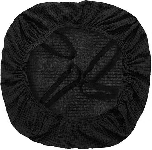 Universal Chair Covers Waterproof Stretchable Office Chair Cover Washable Computer Chair Slipcover for Desk Chairs Dining Chair Seat Cushion Protectors Black
