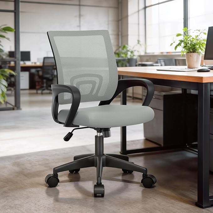 Athena Collection Office Chair - 330Lbs, Breathable Mesh Desk Chair Thickness Cushion with Lumbar Support & Armrest, Rolling Swivel Adjustable Tilt Lock for Home Office/Gaming, Bedroom Study