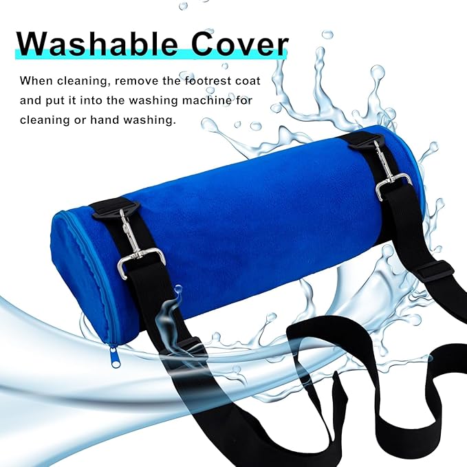 Car Seat Footrest for Children, Strap-On Car Seat Leg Support Pad, Footrest for Children Ideal for Long Road Trips, Car Seat Footrest for Children—（Blue）