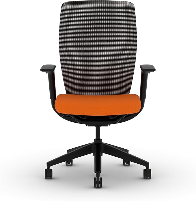 HON Flexion Mesh Office Chair, Height Adjustable Arms, Conference Room Chairs with Lumbar Support, Black Mesh, Black Frame, Apricot