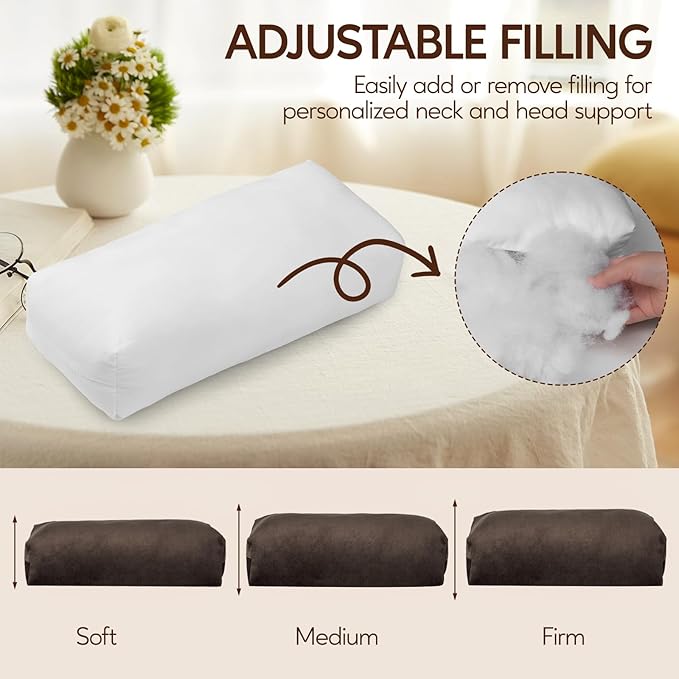 Neck Pillow for Recliner Chair, 14" Adjustable Recliner Pillow for Headrest, Soft Velvet Non-Slip Head Pillow for Recliner, Couch, Chair, Sofa