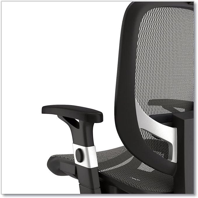 Alera Minerva Ergonomic Swivel Computer Desk Chair, Mesh Office Task Chair, Adjustable Seat, Arms, Headrest, Supports Up to 275 lb, Gray