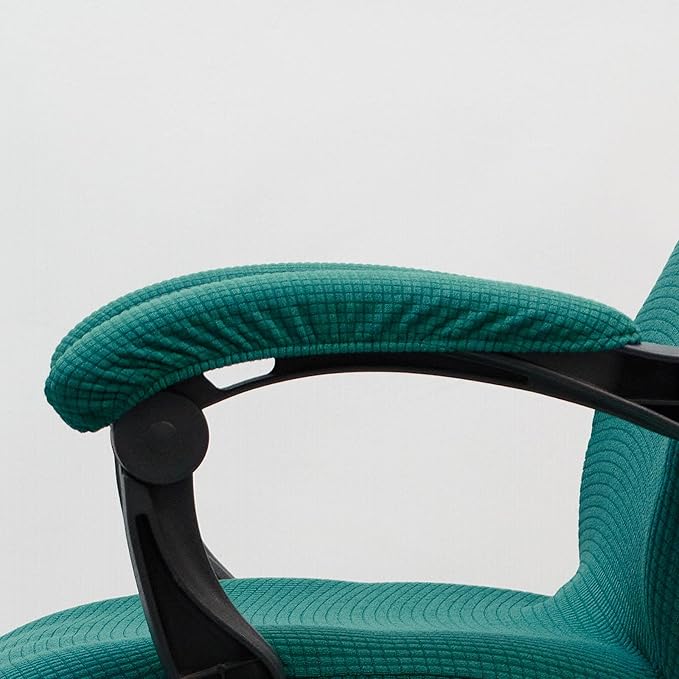 Melaluxe Stretch Office Chair Armrest Covers, Arm Rest Slipcovers (TealBlue)