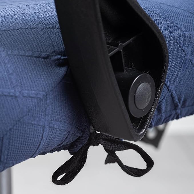 Melaluxe Office Chair Cover with Armrest Covers， Universal Stretch Desk Chair Cover, Computer Chair Slipcovers (Size: L) - Navy