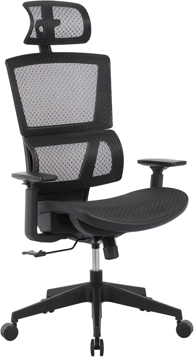 Realspace® Radano Mesh High-Back Executive Office Chair, Black, BIFMA Compliant