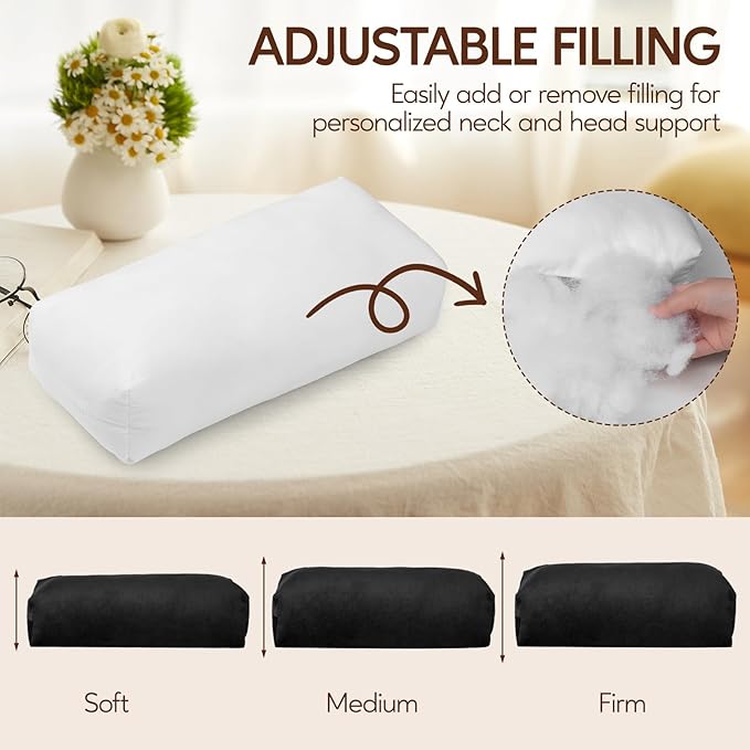 Neck Pillow for Recliner Chair, 14" Adjustable Recliner Pillow for Headrest, Soft Velvet Non-Slip Head Pillow for Recliner, Couch, Chair, Sofa