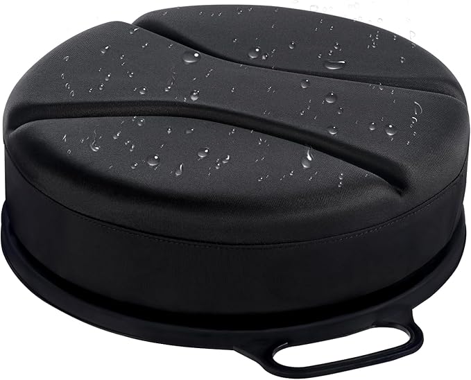 5 Gallon Bucket Seat with 3" Thick Seat Foam Cushion, 360°Swivel Bucket Lid Seat, Waterproof & Silent Bucket Seats for Dove Duck Hunting, Ice Fishing, Baseball, Camping
