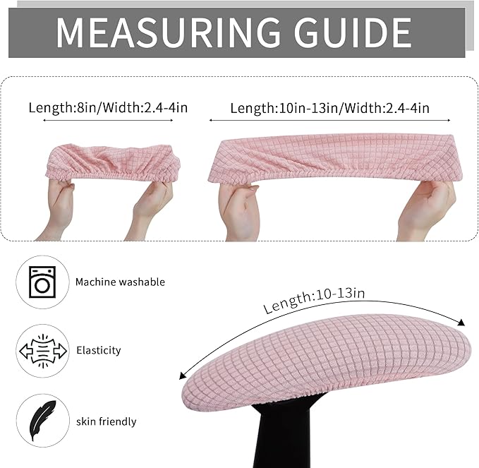 FORCHEER Pink Armrest Covers for Office Chair 4x10 Jacqaurd 2 Pieces Elastic Arm Rest Covers for Computer Gaming Chair Arm Slipcovers Washable