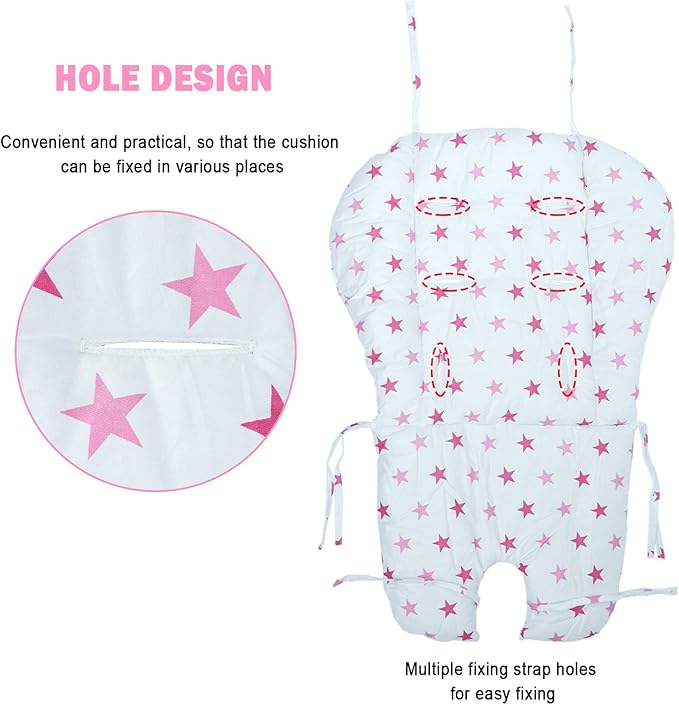 Kocpudu High Chair Pad,high Chair Cushion/seat Cushion/high Chair Cushion Cover,Soft and Comfortable,Light and Breathable, Cute Patterns,Suitable for Most High Chairs,Baby Dining Chairs (Pink)
