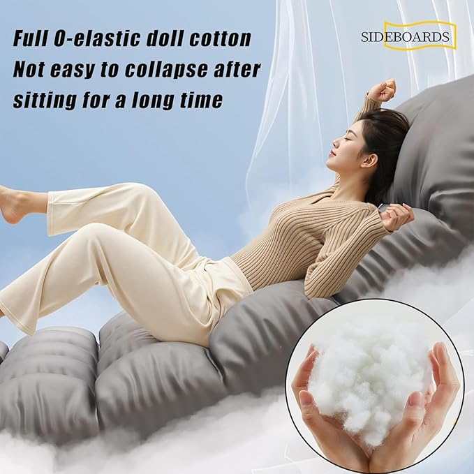 Oversized Rocking Chair-Winter/Summer Rocking Chair with Foot Rest，180° Adjustable with Removable Padding and Side Pockets， for Living Room Balcony Porch Patio