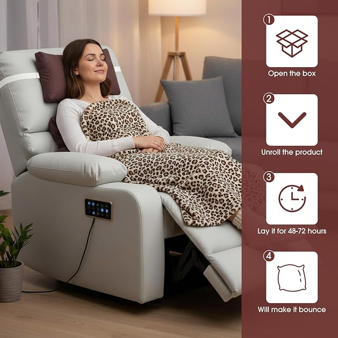 Novabright 2 Pcs Recliner Headrest Back Pillows for Back Support Pillow for Couch with Adjustable Recliners Pillow for Headrest for Chairs Sofa Couch and Bed(Brown)
