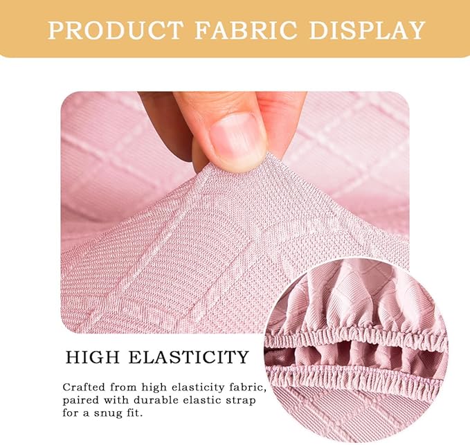 Ergonomic Office Chair Covers Set with Headrest Cover Stretch Desk Computer Chair and Headrest Slipcovers Washable Protector Slipcovers for Swivel Computer Chair 2 Pieces Princess Pink