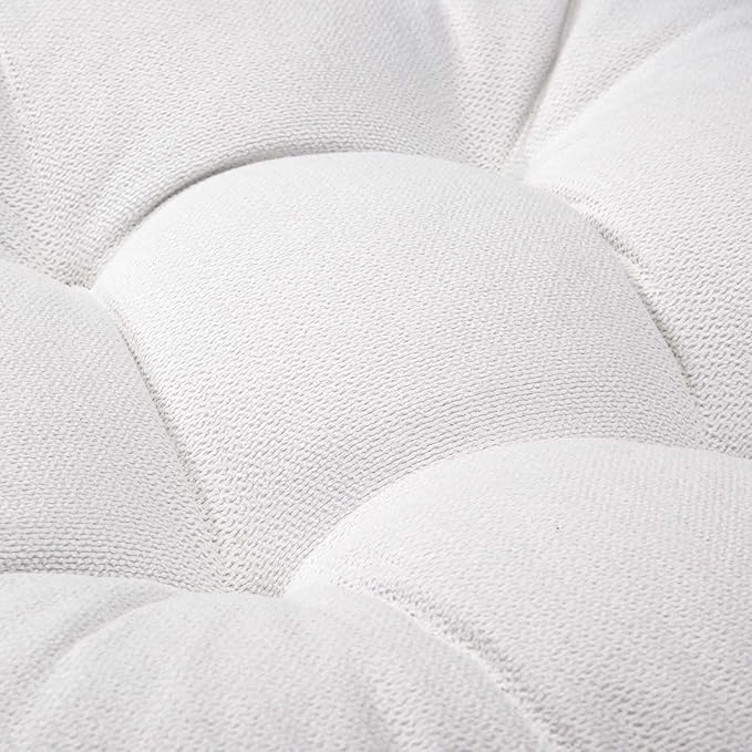Chair Cushion, Chair Cushions for Dining Chairs, Chair Pads and Mat with Ties for Indoor Kitchen Seat and Desk (White, 6 Count - 17 x 16 in)