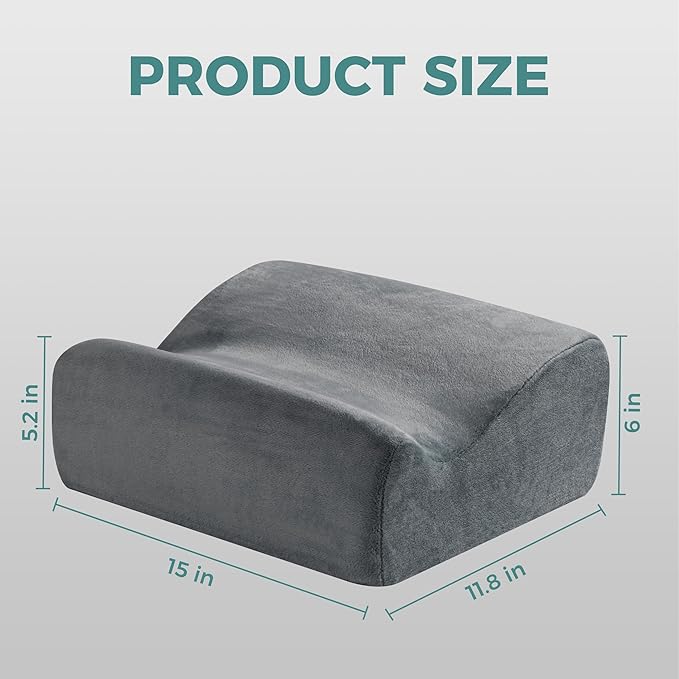 Ganondorf Ergonomic Foot Rest for Under Desk at Work Foot Stool Leg Elevation Pillow Heel Support Cushion & Lap Desk Support, High-Density Foam with Washable Cover