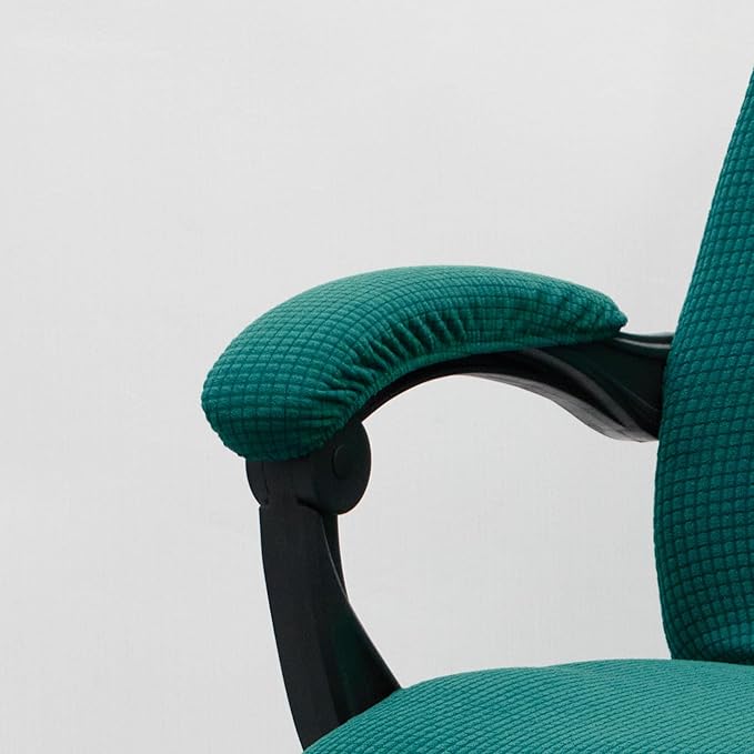 Melaluxe Stretch Office Chair Armrest Covers, Arm Rest Slipcovers (TealBlue)