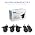 Hirate 5 Pack 3 inch Office Chair Caster Wheel Universal Stem 7/16" x 7/8"