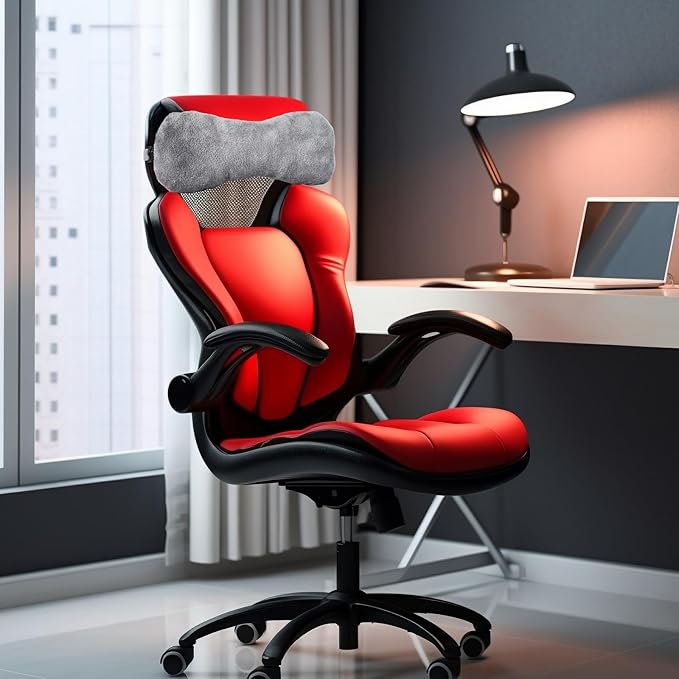 Colingmill 2 Pcs Neck Pillow for Recliner Headrest Pillow Bone Shaped Chair Plush with Adjustable Strap Neck Support and Pain Relief Curve Head Cushion for Car Travel Airplane (Grey)