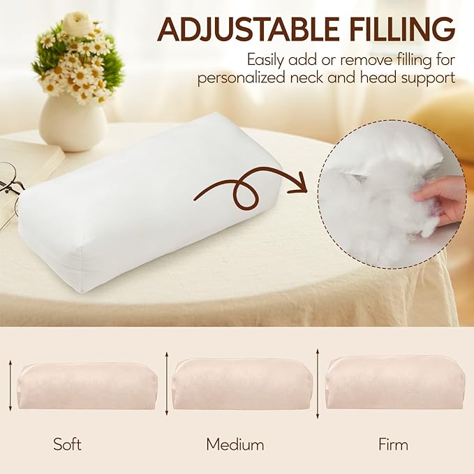 Neck Pillow for Recliner Chair, 14" Adjustable Recliner Pillow for Headrest, Soft Velvet Weighted Back Non-Slip Head Pillow for Recliner, Couch, Chair, Sofa