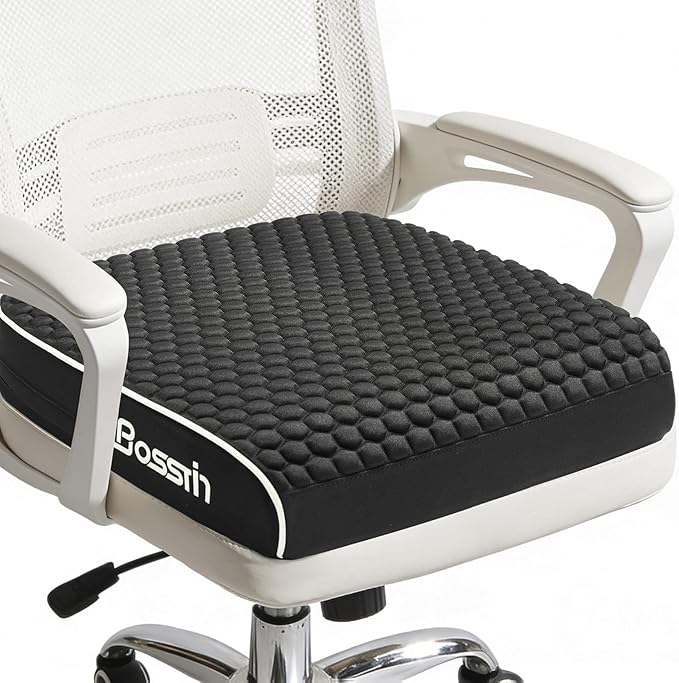 Extra Large Office Chair Cushion (19"x17"x3"), Seat Cushion with Honeycomb Message Dots & High-Resilient Foam for Back & Tailbone Pain Relief, Butt Pillow for Long Sitting, Car Seat, Wheelchair, Floor